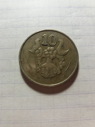 10 центів 1985 року. Кіпр. Стан на фото.. . фото 2