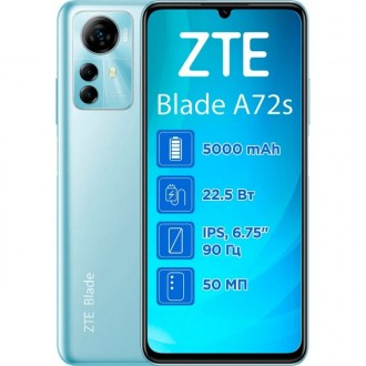 
Смартфон ZTE Blade A72S
ZTE Blade A72S - новинка с большим экраном 6.745 дюймов. . фото 2