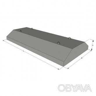 
Залізобетонна фундаментна подушка ФО 20.12-2 H (висота/товщина): 500 мм B (шири. . фото 1