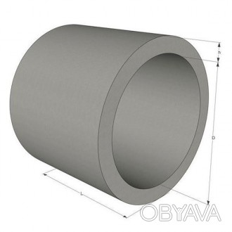 
Залізобетонна ланка круглої труби ЗК 10.100 (D) Діаметр ЗБВ: 1500 мм (L) Довжин. . фото 1