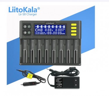 Комплектация - Универсальное зарядное устройство Liitokala Lii-S6, блок питания,. . фото 2
