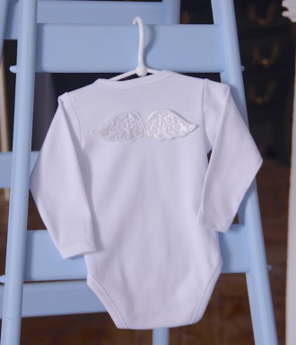 "Ошатний трикотажний боді Ангел це простий зручний одяг для немовлят. Бодік буде. . фото 3