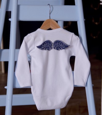 "Ошатний трикотажний боді Ангел це простий зручний одяг для немовлят. Бодік буде. . фото 3