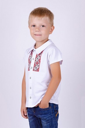 
РОЗМІРИ 92, 98, 104, 110
Стильна вишиванка для хлопчика з коротким рукавом.
Нат. . фото 3