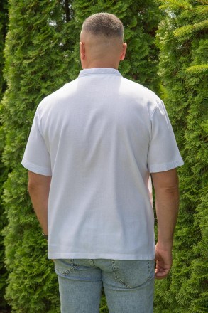 Лляна чоловіча вишиванка з коротким рукавом — шикарна обновка для вашого гардеро. . фото 4