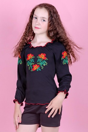 Практичний формат вишиванки — кофта з вишивкою для дівчинки, натуральна та приєм. . фото 3