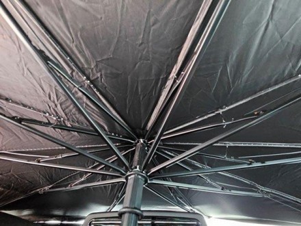 Универсальный зонт автомобильный под лобовое стекло от солнца в комплекте чехол . . фото 7