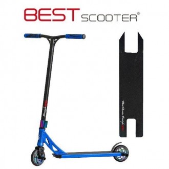 Самокат трюковий Best Scooter Freestyle HIC + Пегі 2 шт Синій. Можливо купити в . . фото 10