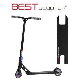 Самокат для трюков Best Scooter Freestyle HIC + Пеги 2шт Черный. Возможно купить. . фото 2