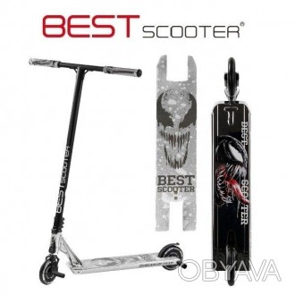 Самокат трюковый Best Scooter SIMBIOTE HIC + Пеги 2шт Черно-серый. Возможно купи. . фото 1