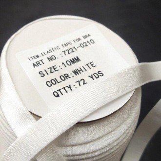 Резинка для бретельШирина 1 смБілий колірМатеріал: СтрейчБобіна 72 ярдів = 65мЦі. . фото 5