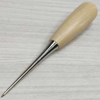 Шило швейне з дерев'яною ручкоюЗагальна довжина – 12 см, довжина голки – 6 см.Пі. . фото 2
