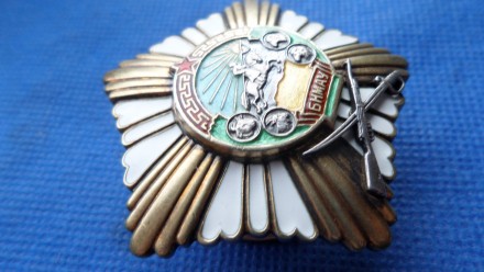 Монголія - Монголия Орден Боевых Заслуг №4179 серебро,позолота,ємаль. . фото 5