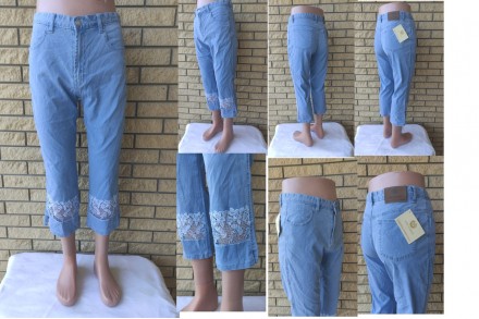 Бриджи, капри женские джинсовые стрейчевые, есть большие размеры VITA FLORIES, 9. . фото 2