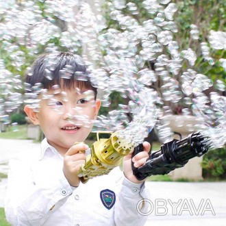 Детский пистолет для пузырей Gatling, летняя автоматическая машина для мыльных п