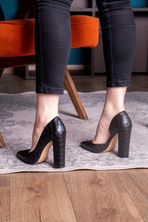 Женские туфли черные Soy 2464 Туфли женские выполнены из искусственной кожи. Мод. . фото 6