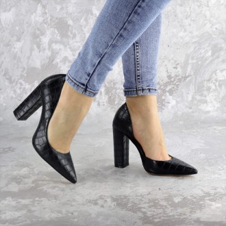 Женские туфли черные Soy 2464 Туфли женские выполнены из искусственной кожи. Мод. . фото 10