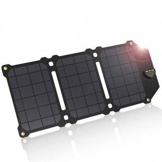 Ультратонкое зарядное устройство на солнечных панелях Allpowers AP- ES-004 21W с. . фото 2