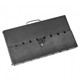 Мангал - чемодан 3 мм на 8 шампуров 450х300х140мм + Чехол + Набор шампуров (8 шт. . фото 6