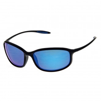 Солнцезащитные очки с линзами серого цвета и зеркальным напылением синего цвета.. . фото 2