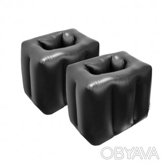 Комплект надувных подушек для ног Lesko SUV-X1 45*38*35 см Черный. . фото 1