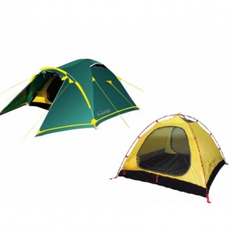 Палатка 2 местная Tramp Stalker 2 (v2) с тамбуромТрехдуговая модель конструкции . . фото 3