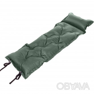 Коврик самонадувающийся с подушкой SP-Sport TY-0559 Зеленый. . фото 1