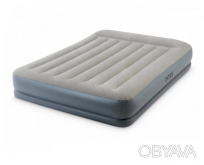 Духспальная надувная кровать Intex 64118 Pillow Rest Mid-Rise Airbed со встроенн. . фото 1