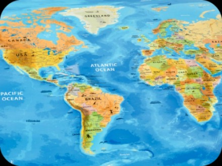 Discovery Maps World - перша туристична карта світу з рельєфом англійською мовою. . фото 4