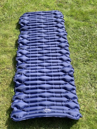 Большой надувной каремат походный, туристический WCG для кемпинга (синий) Идеаль. . фото 5