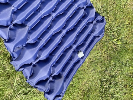 Большой надувной каремат походный, туристический WCG для кемпинга (синий) Идеаль. . фото 6