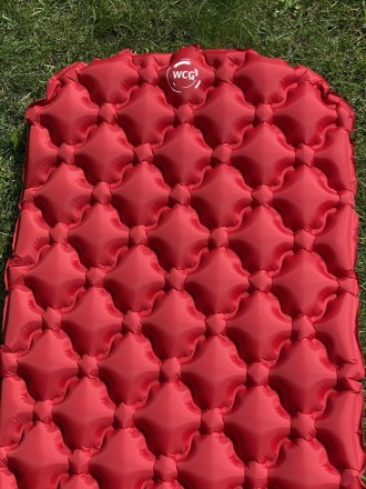 Надувной каремат походный, туристический WCG для кемпинга (красный) Идеально под. . фото 3