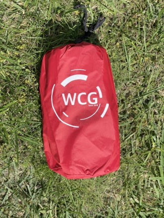 Двухместный надувной каремат походный, туристический WCG для кемпинга (красный) . . фото 3