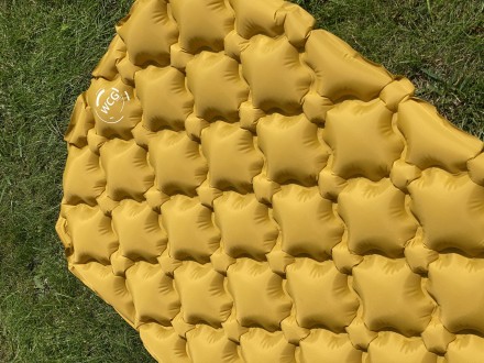 Надувной каремат походный, туристический WCG для кемпинга (желтый) Идеально подх. . фото 5