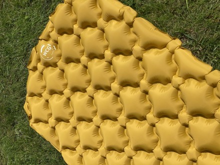 Надувной каремат походный, туристический WCG для кемпинга (желтый) Идеально подх. . фото 3