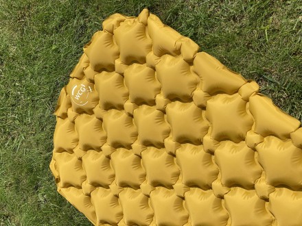 Надувной каремат походный, туристический WCG для кемпинга (желтый) Идеально подх. . фото 6