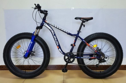 Детский спортивный велосипед с 26 дюймовыми колесами, фэтбайк, 7 скоростей, собр. . фото 3