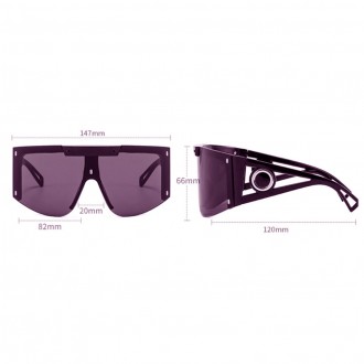 Солнцезащитные очки Киборгини с антибликовым покрытием. Пол: унисекс Форма: полу. . фото 6