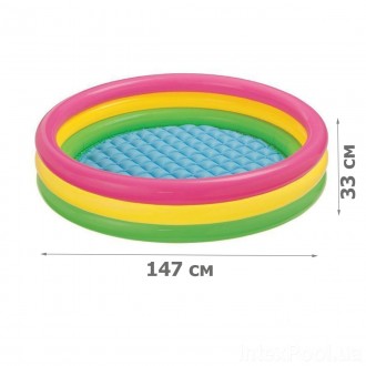Технические характеристики товара "Детский надувной бассейн Intex 57422-3 «Цвета. . фото 3