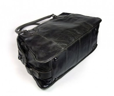 Стильная винтажная кожаная дорожная сумка серая. Сумка которая может носиться ка. . фото 6