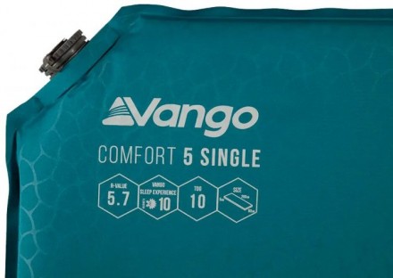 Vango Comfort 5 Single - роскошный одноместный самонадувающийся коврик со стильн. . фото 4