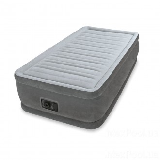 Надувная односпальная кровать Intex 64412 Comfort Airbed With Built-In Electric . . фото 2