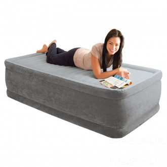 Надувная односпальная кровать Intex 64412 Comfort Airbed With Built-In Electric . . фото 4