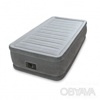 Надувная односпальная кровать Intex 64412 Comfort Airbed With Built-In Electric . . фото 1