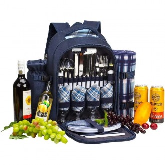 Рюкзак для пикника с набором посуды и одеялом Eono Cool Bag (TWPB-3065B69R) 
Это. . фото 3