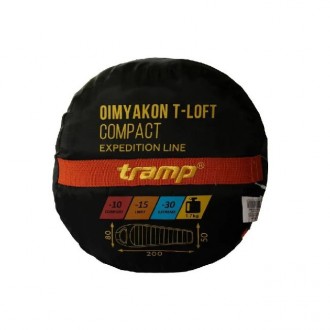 Туристический спальный мешок зимовий Tramp Oimyakon Compact кокон правый Orange
. . фото 9