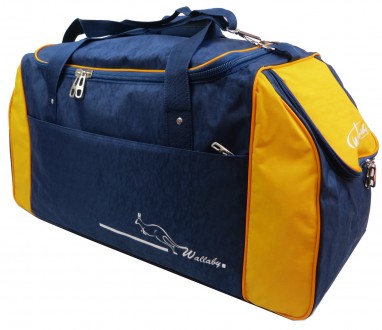  Дорожная сумка Wallaby 447-8 59L Синий с желтым Материал- износостойкий нейлон . . фото 3