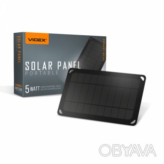 Легкое портативное солнечное зарядное устройство VIDEX F505U 5W, которое может п. . фото 1