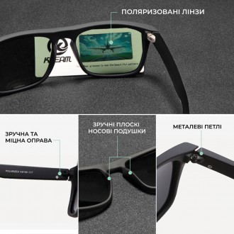 Солнцезащитные универсальные очки KDEAM изготовлены из современных материалов.Да. . фото 5