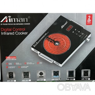 Электрическая инфракрасная плита Aiman AM-C02 настольная кухонная одна конфорка